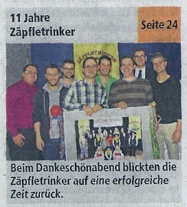 11-Jahre-Zäpfletrinker-Dankeschönabend_vHzH vom 14.11.2013_Titelseite